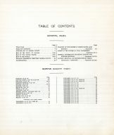 Table of Contents, Morris County 1923
